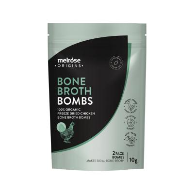 Melrose Origins Bone Broth Bombs (100% Organic Freeze Dried Chicken) x 2 Pack (Net 10g)